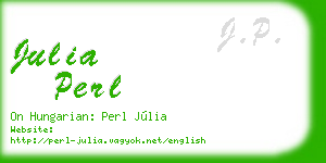julia perl business card